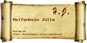 Helfenbein Júlia névjegykártya